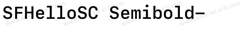 SFHelloSC Semibold字体转换
